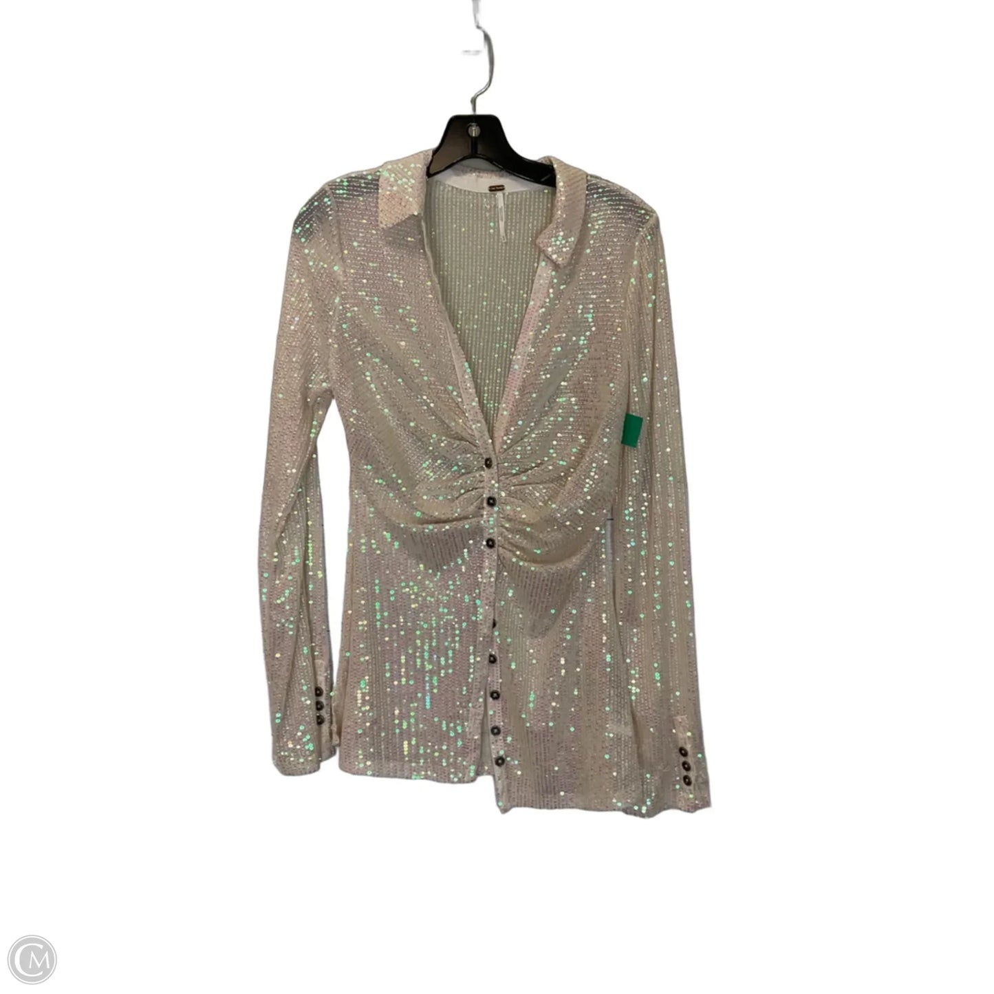 Top Long Sleeve By Free People In Tan, Size: M