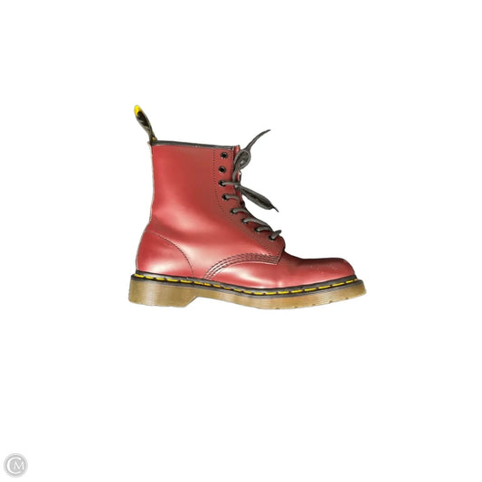 Boots Combat By Dr Martens In Red, Size: 9