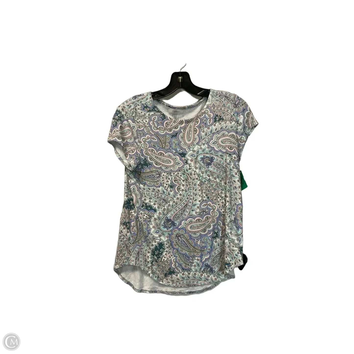 Top Short Sleeve By Cupio In Blue & Green, Size: M