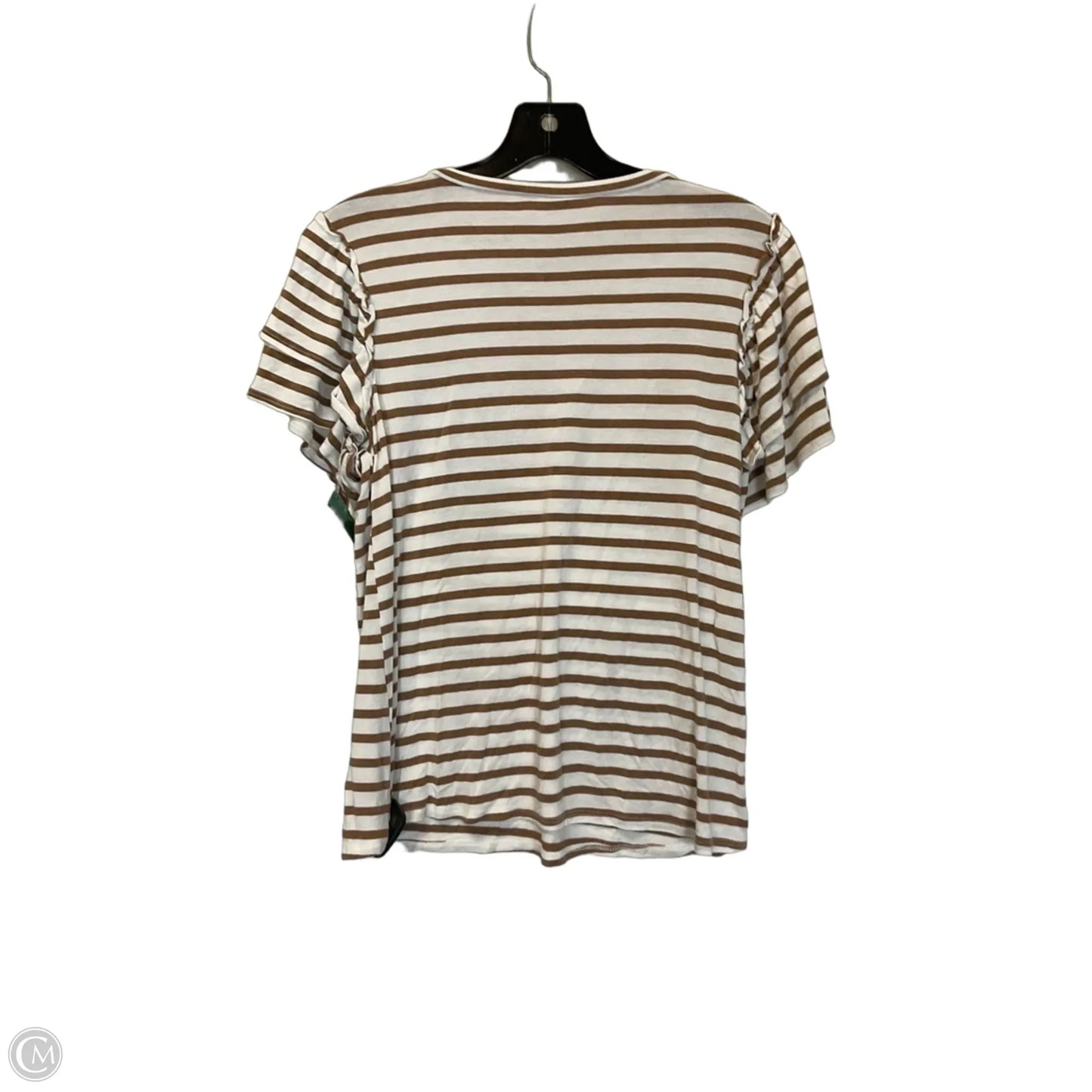 Top Short Sleeve By Green Envelope In Striped Pattern, Size: S