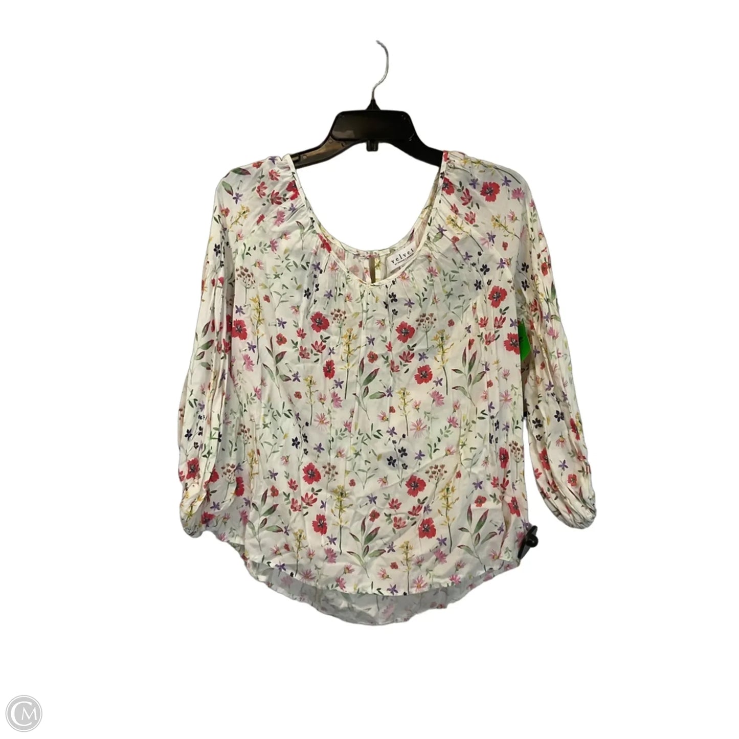 Top Long Sleeve By Velvet By Graham & Spencer In Floral Print, Size: Xs
