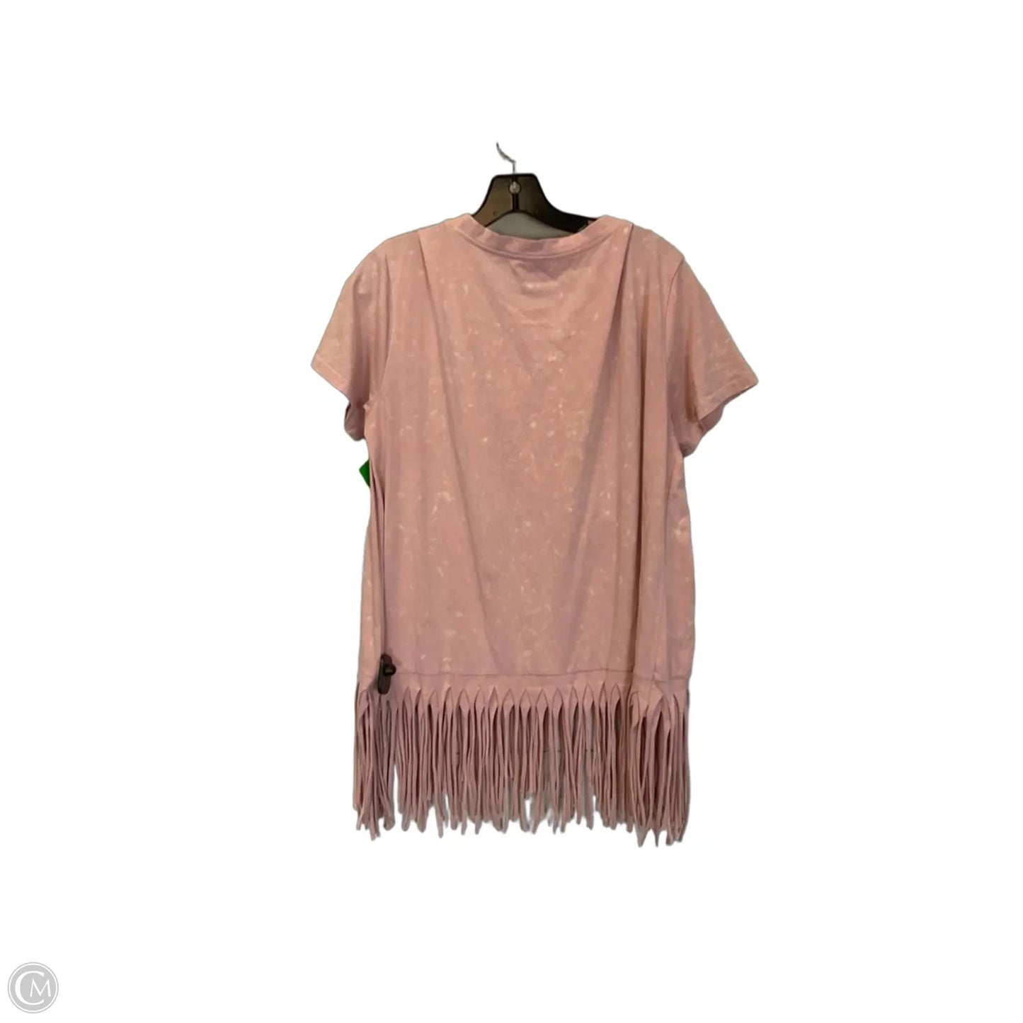 Top Short Sleeve By Bibi In Pink, Size: L