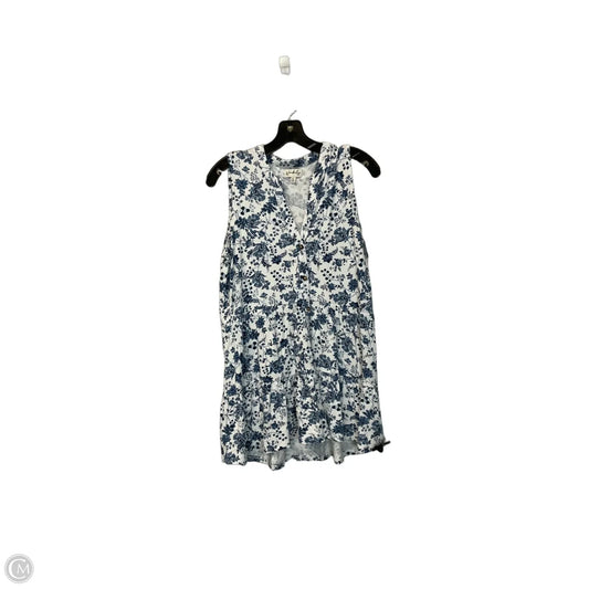 Dress Casual Short By Wonderly In Blue & White, Size: M