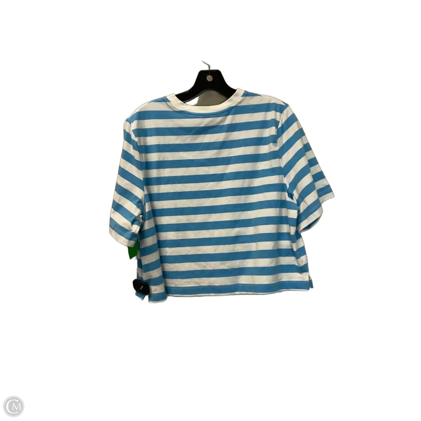 Top Short Sleeve Basic By A New Day In Striped Pattern, Size: M