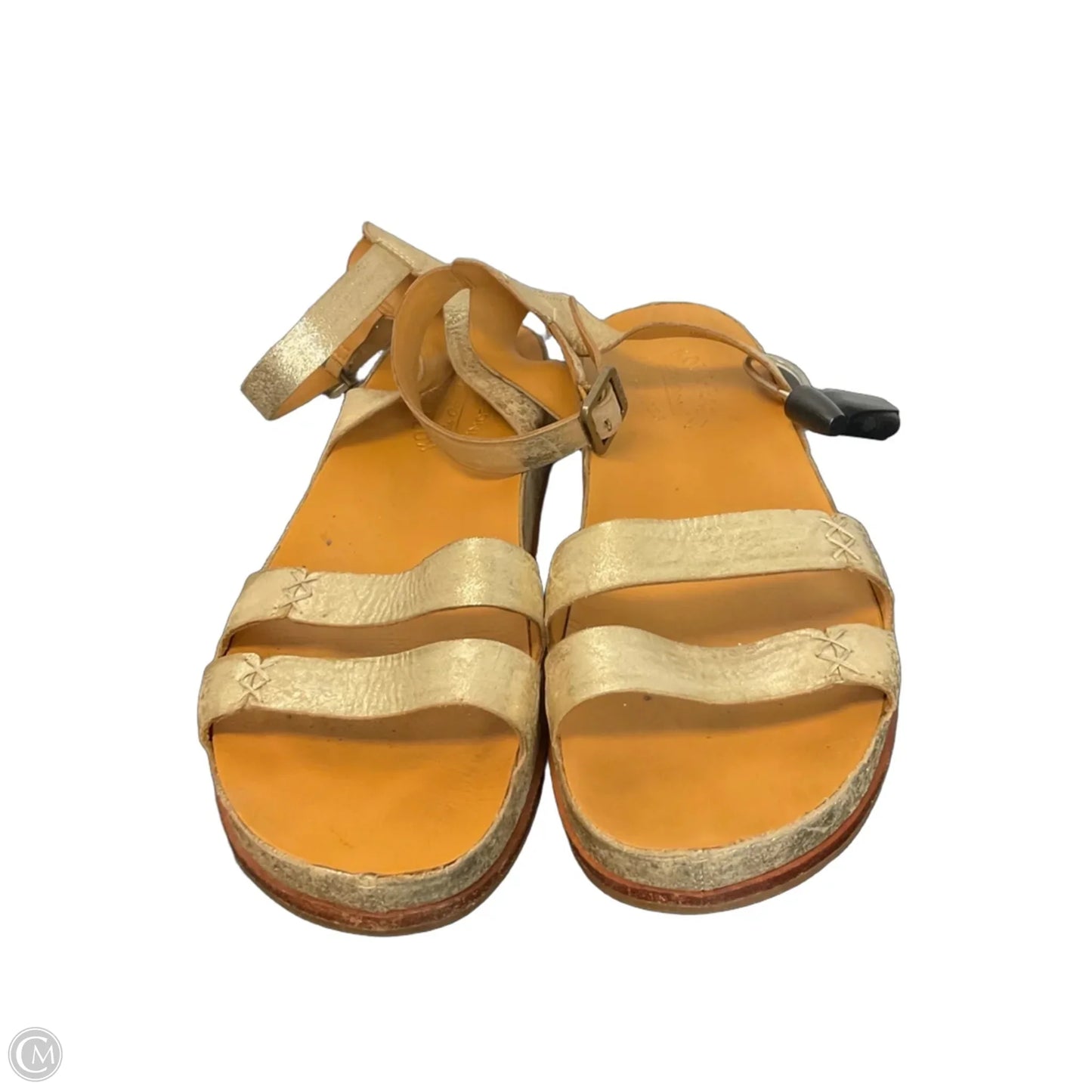 Sandals Flats By Kork Ease In Gold, Size: 10
