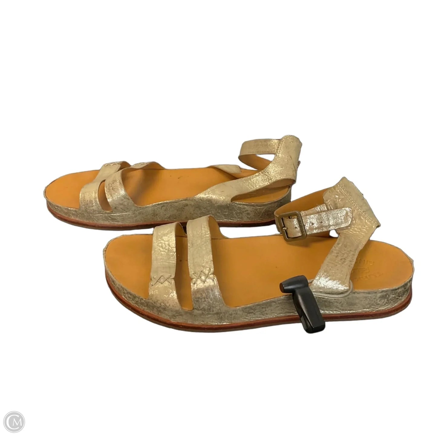 Sandals Flats By Kork Ease In Gold, Size: 10