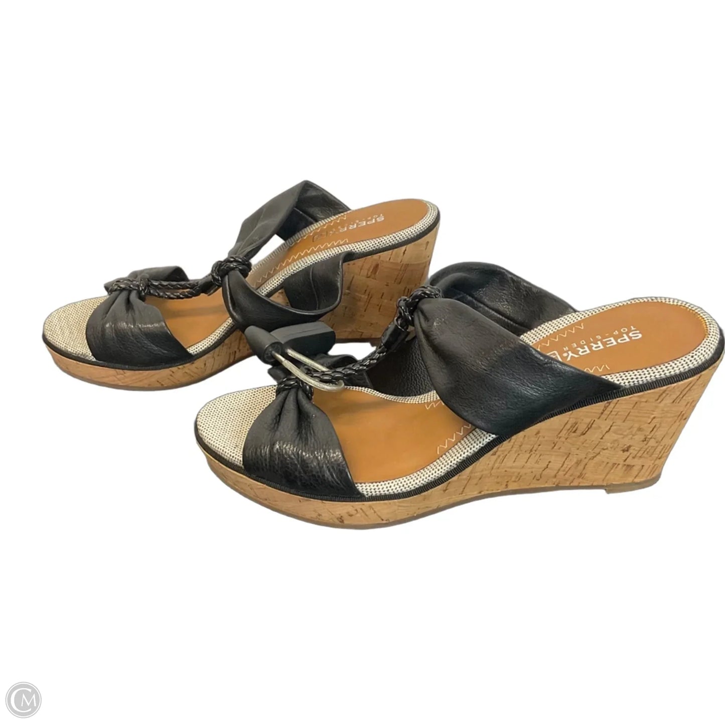 Sandals Heels Wedge By Sperry In Black, Size: 7.5