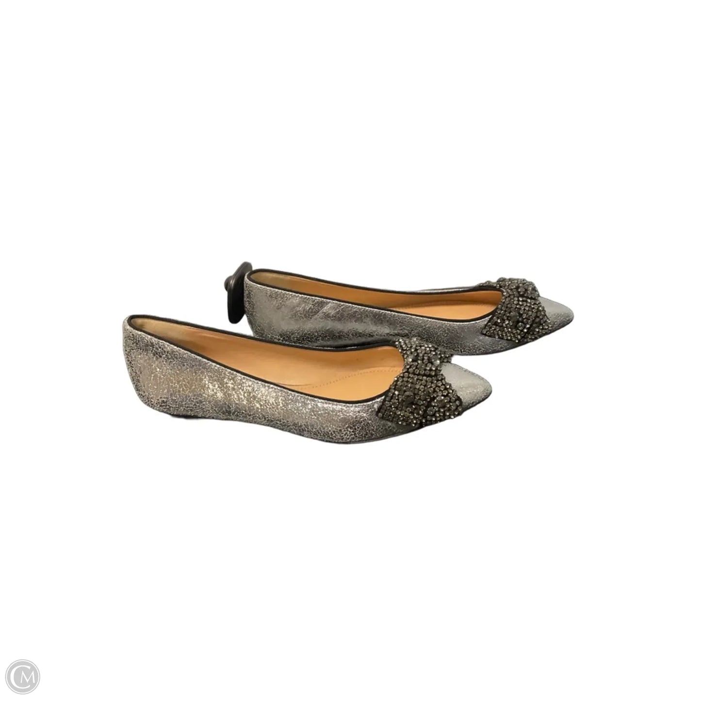 Shoes Designer By Tory Burch In Silver, Size: 6.5
