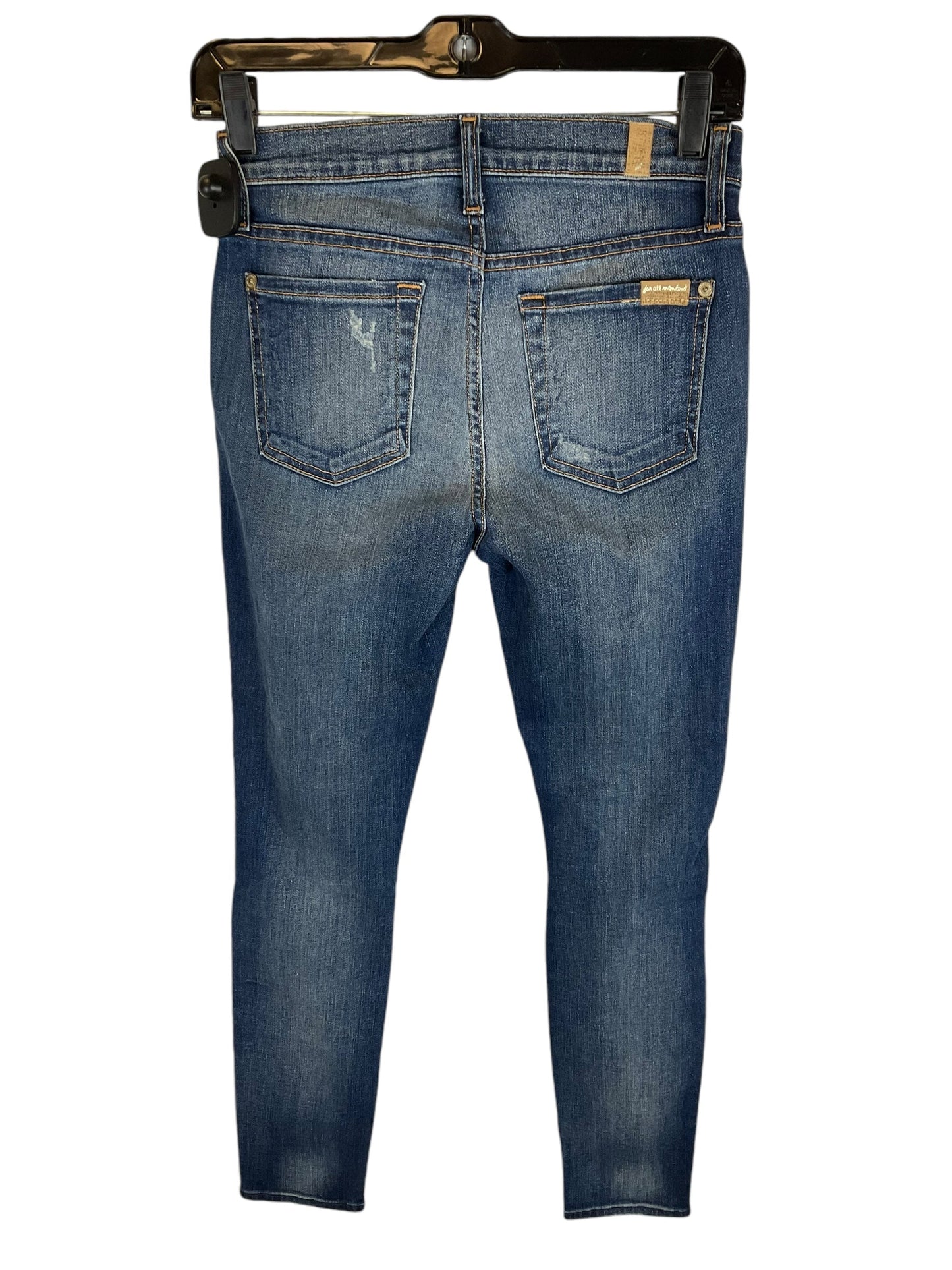 Jeans Designer By 7 For All Mankind In Blue Denim, Size: 2