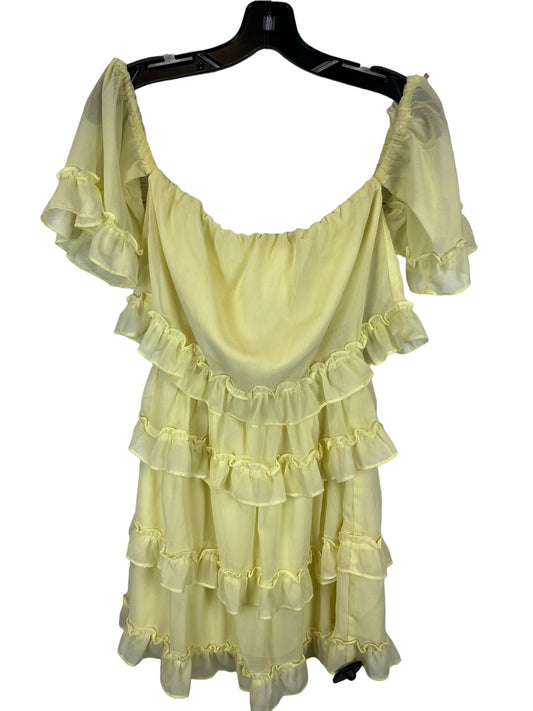 Yellow Dress Casual Short Clothes Mentor, Size S