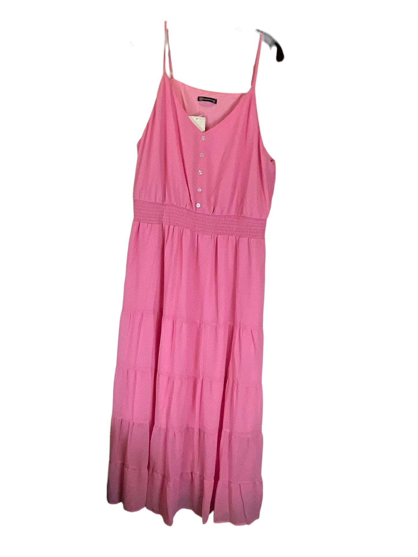 Pink Dress Casual Maxi Clothes Mentor, Size Xxl