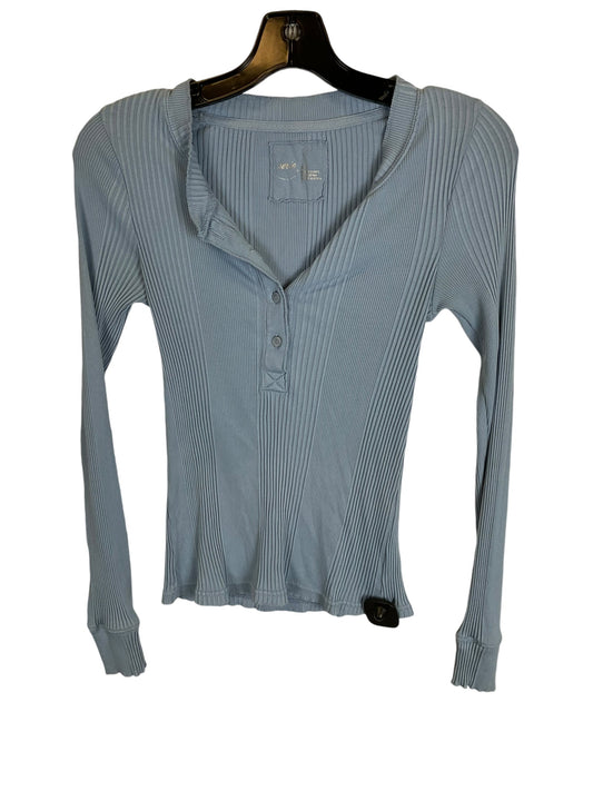 Top Long Sleeve By Aerie In Blue, Size: M