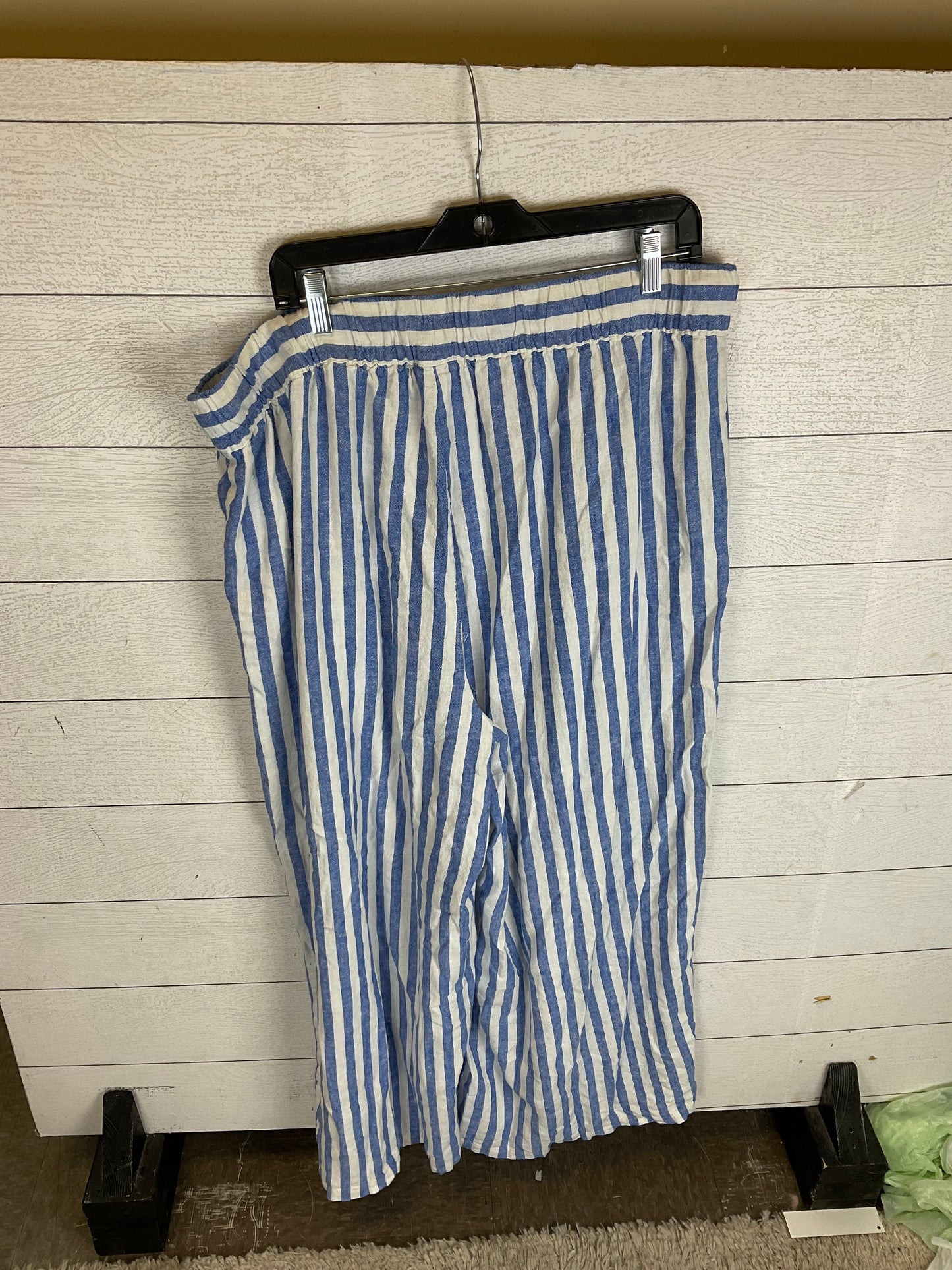 Blue Pants Linen Ava & Viv, Size 1x