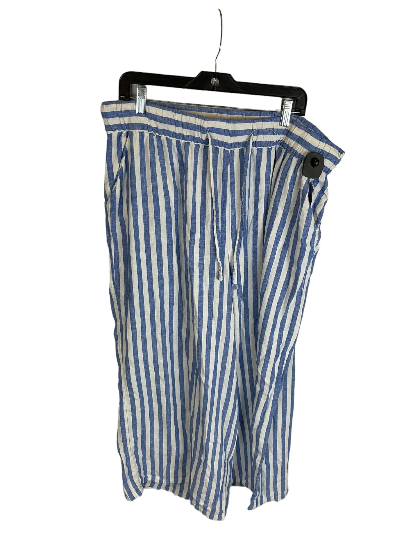 Blue Pants Linen Ava & Viv, Size 1x