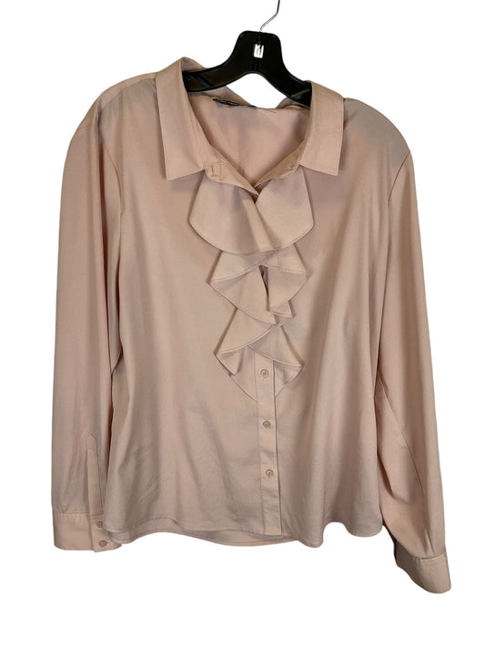 Top Long Sleeve By Karl Lagerfeld In Pink, Size: Xl