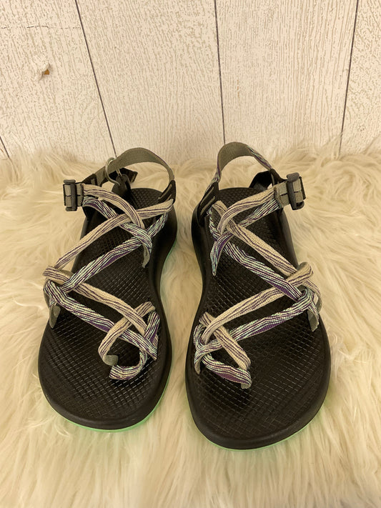 Black Sandals Flats Chacos, Size 8