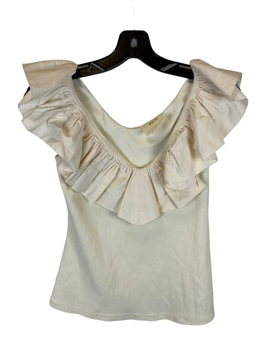 Cream Top Short Sleeve Maeve, Size Xs