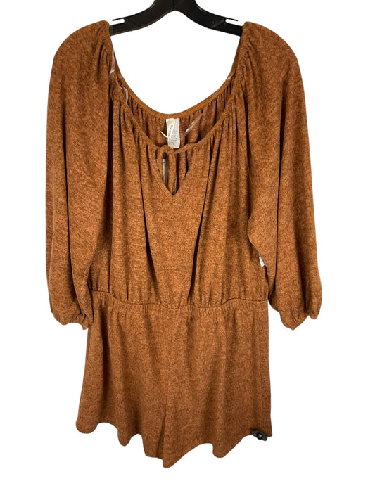 Romper By Clothes Mentor In Brown, Size: 2x