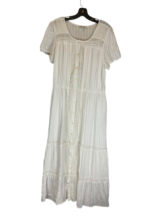 Dress Casual Midi By American Eagle In White, Size: Xxl