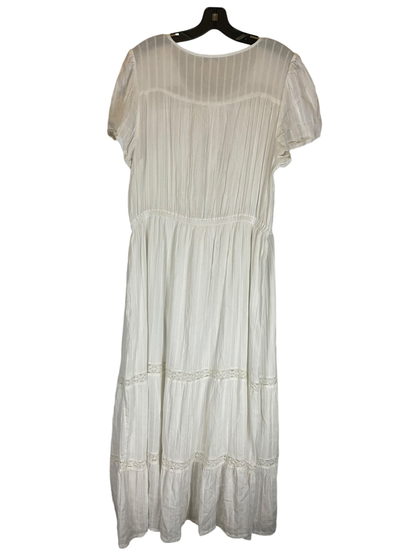 Dress Casual Midi By American Eagle In White, Size: Xxl