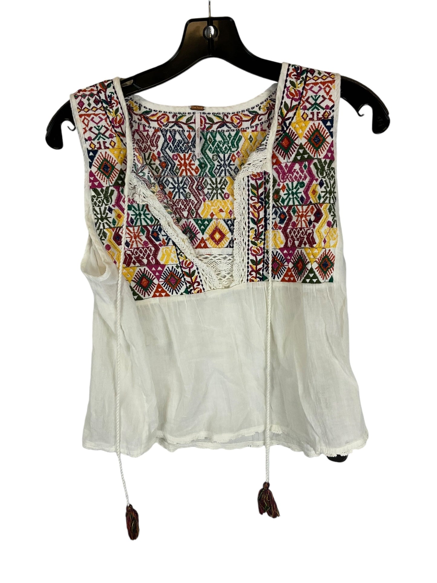 Top Sleeveless By Free People In White, Size: S