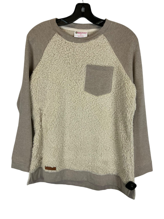 Sweatshirt Crewneck By Clothes Mentor In Beige, Size: S