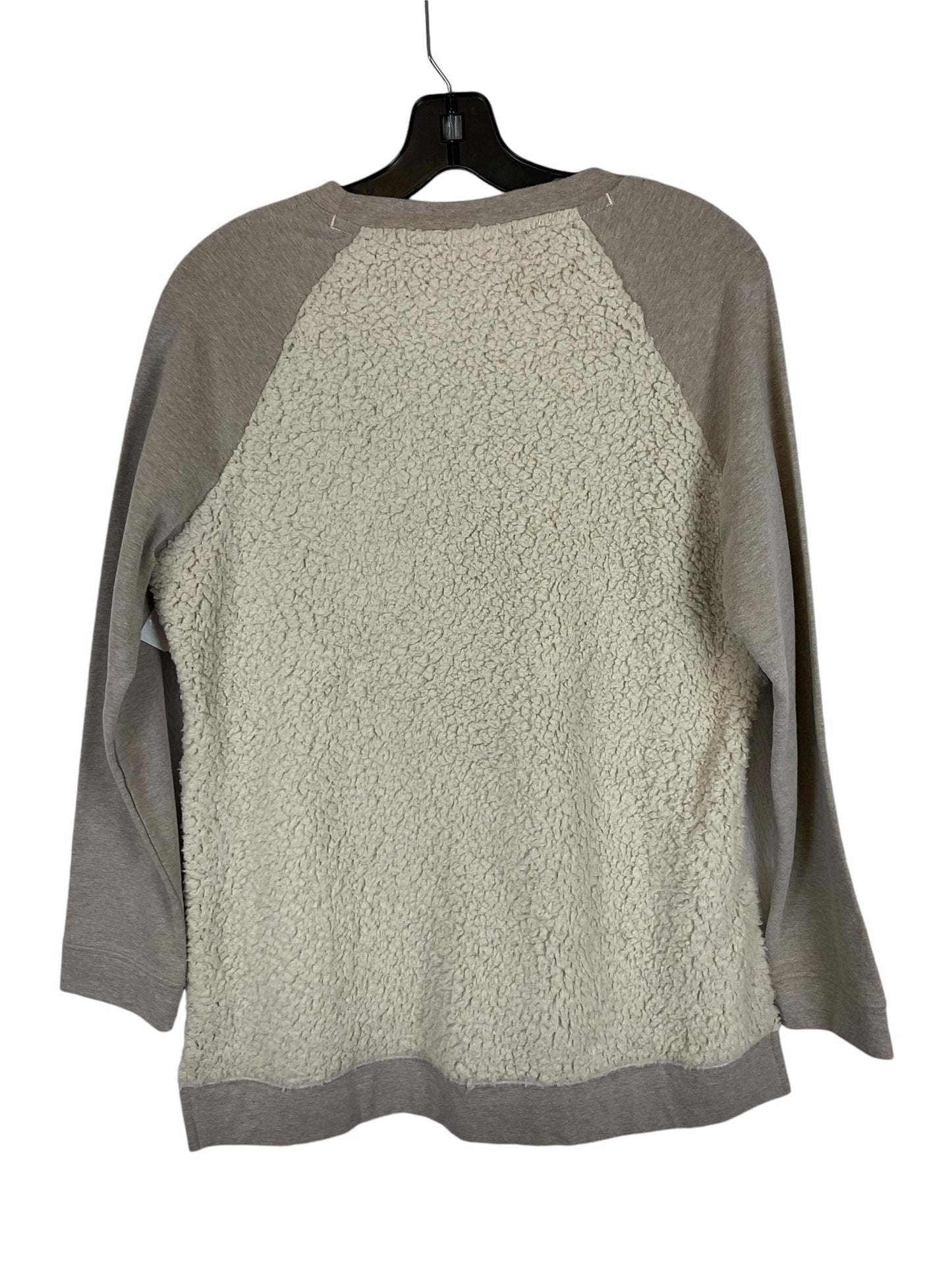 Sweatshirt Crewneck By Clothes Mentor In Beige, Size: S