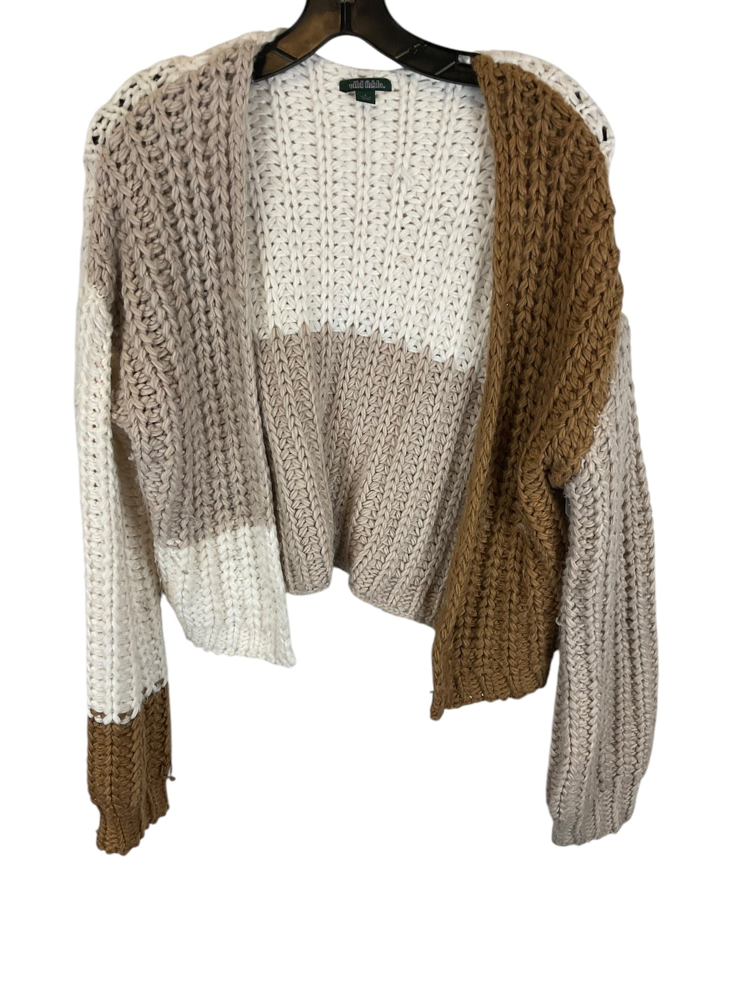 Sweater Cardigan By Wild Fable In Beige, Size: S