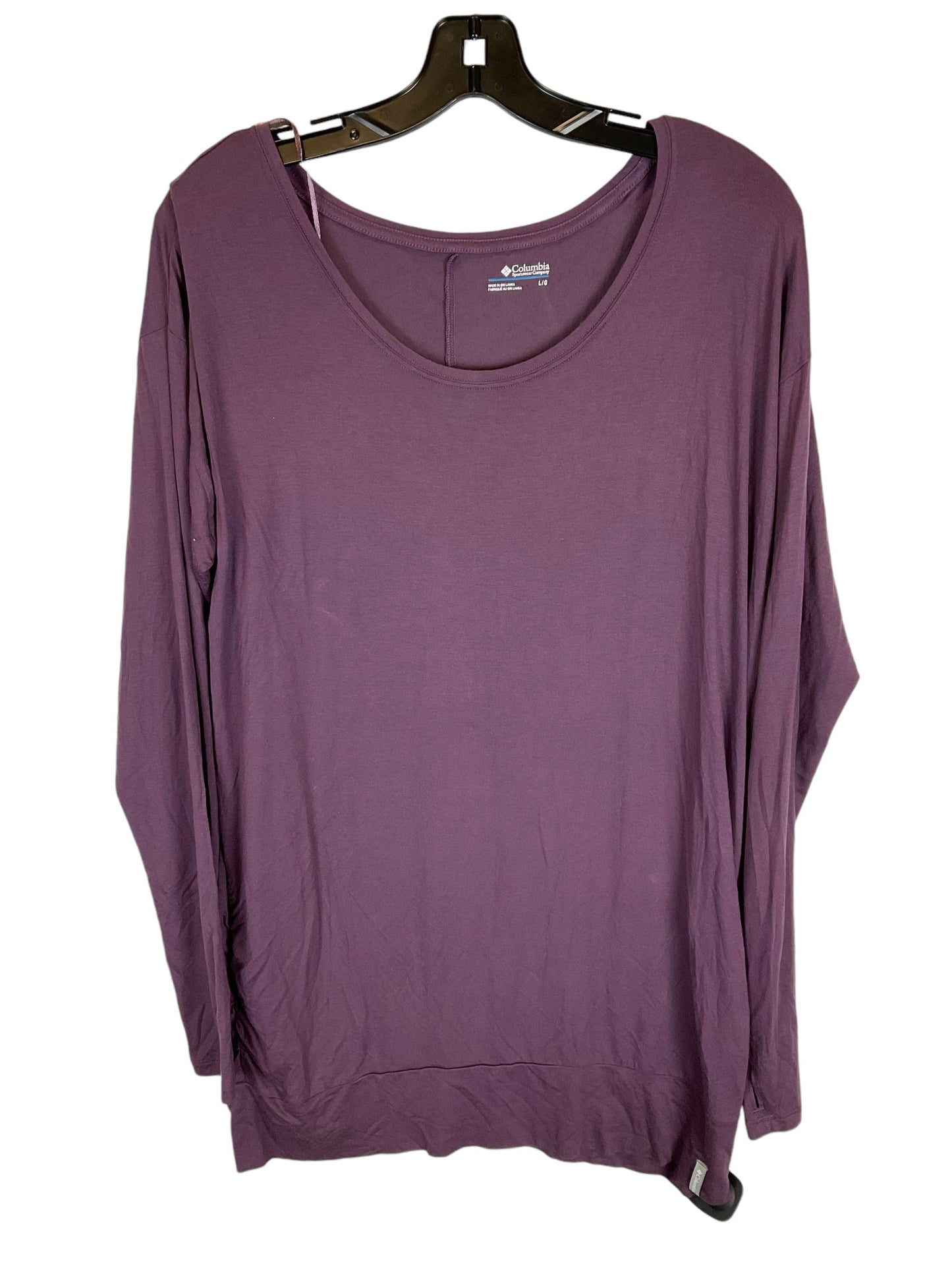 Top Long Sleeve Basic By Columbia In Purple, Size: L