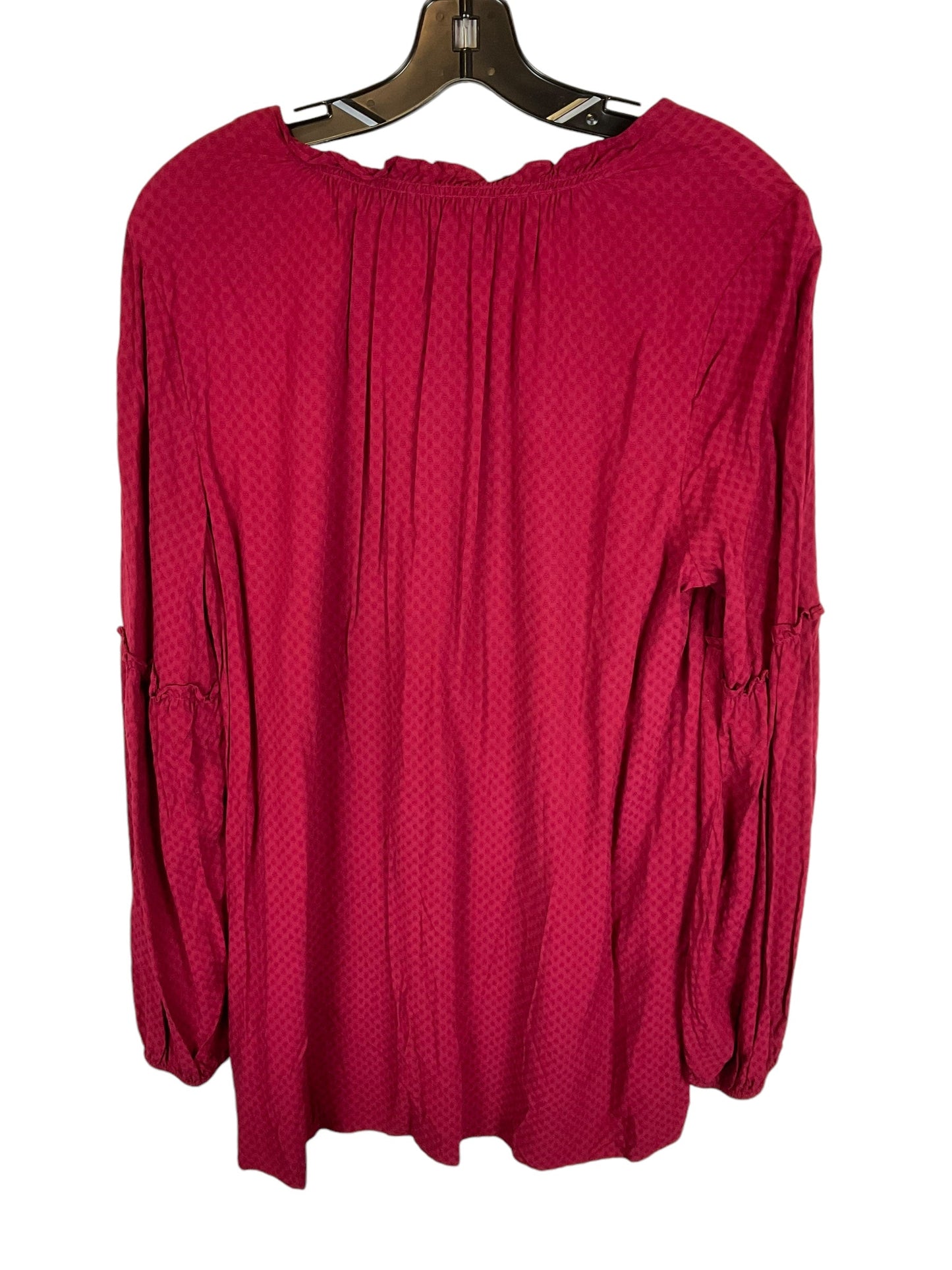 Top Long Sleeve By Crown And Ivy In Red, Size: Xl