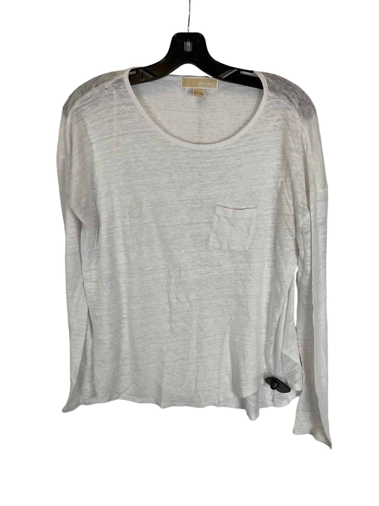 Top Long Sleeve By Michael By Michael Kors In White, Size: S