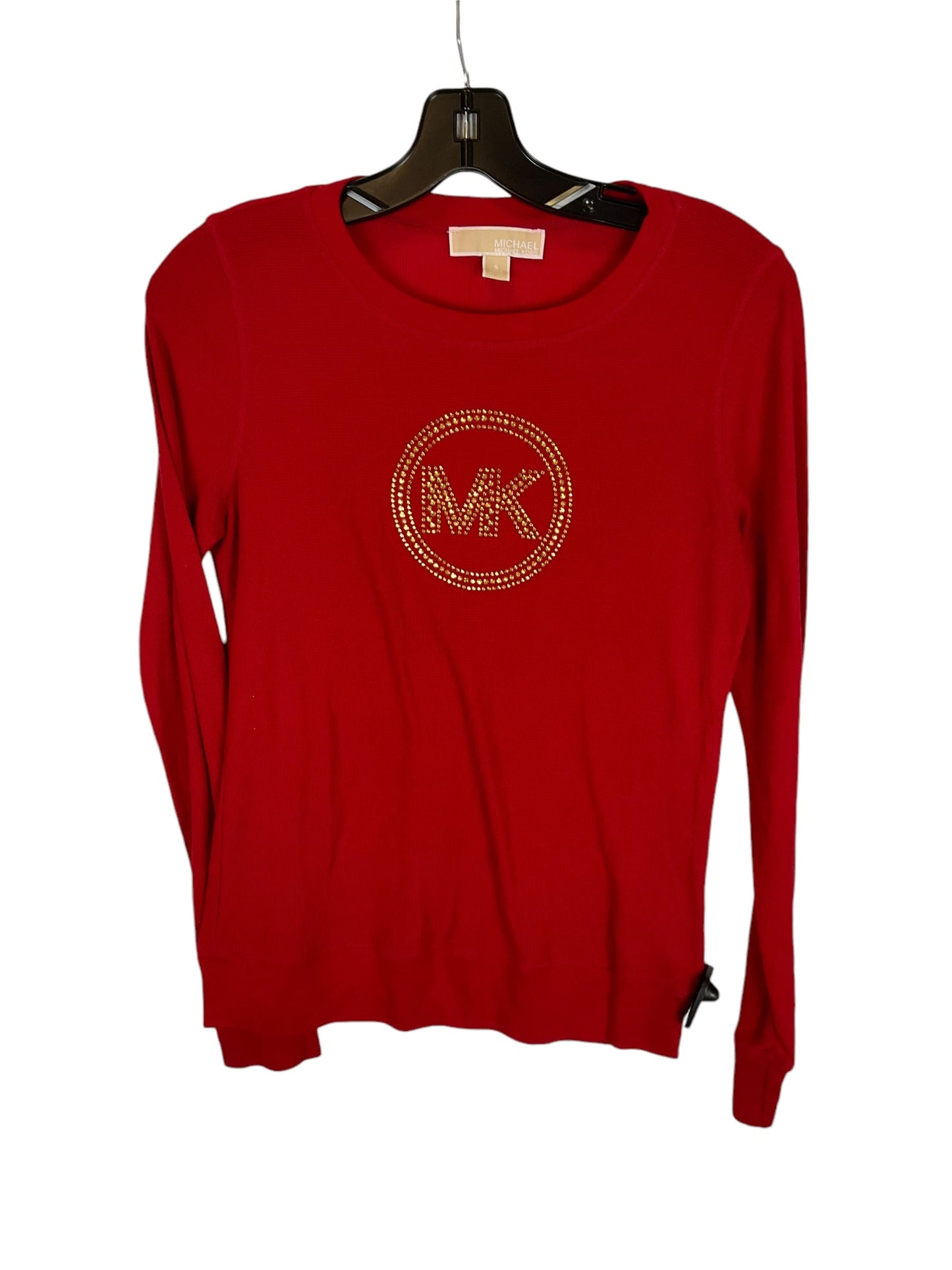 Top Long Sleeve By Michael By Michael Kors In Red, Size: S