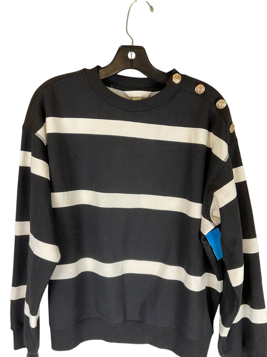 Sweatshirt Crewneck By H&m In Striped Pattern, Size: M