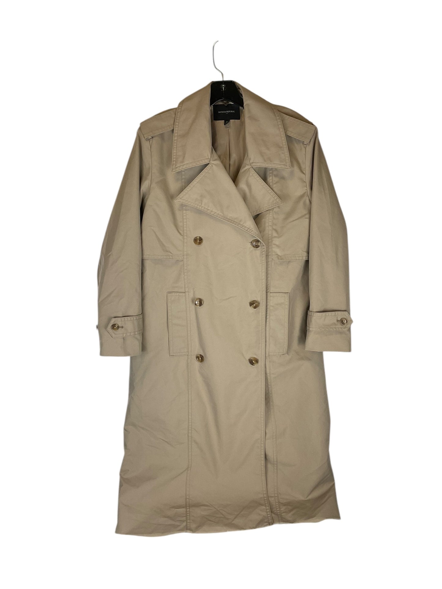 Coat Trench Coat By Banana Republic In Tan, Size: M