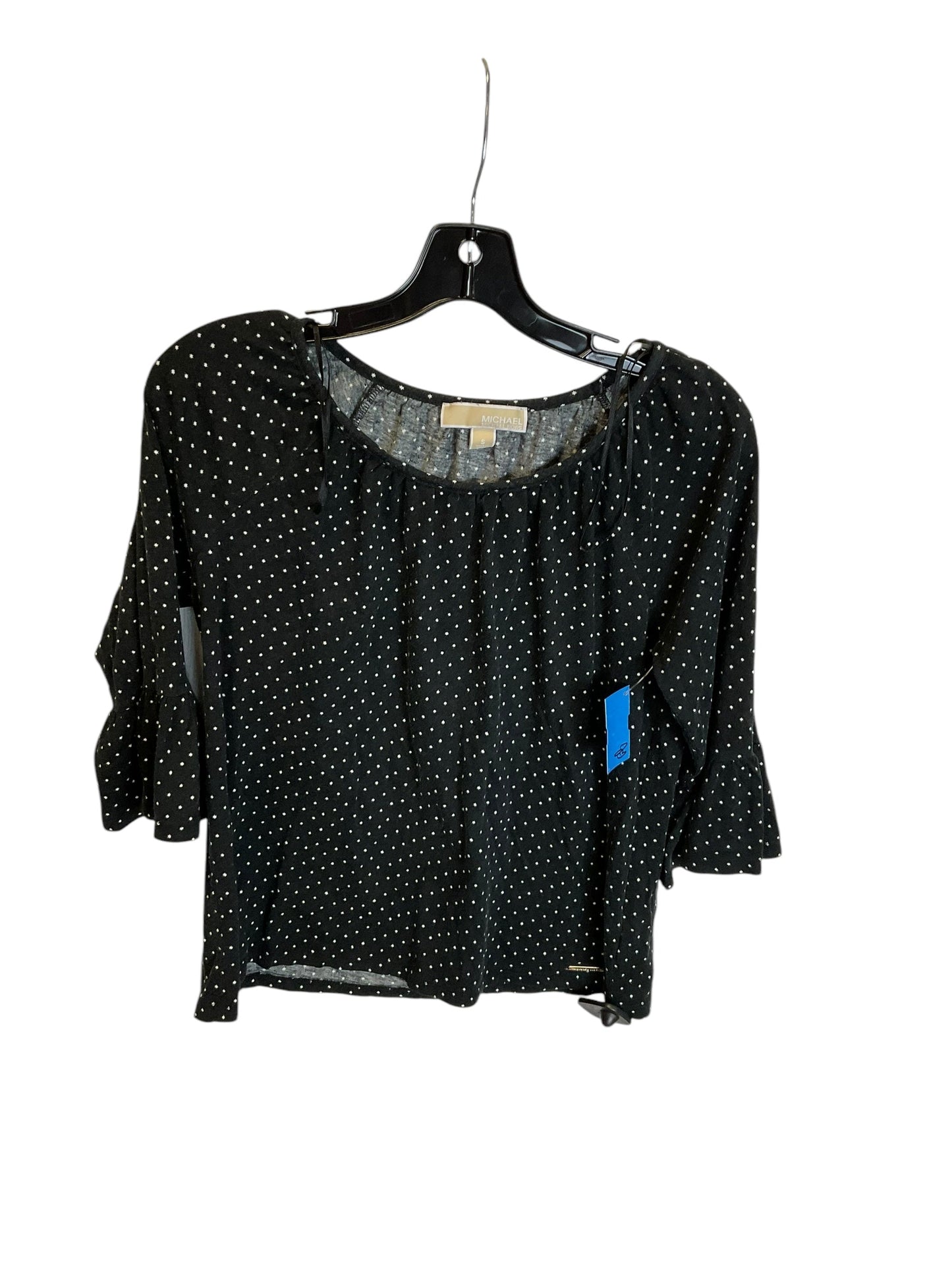 Top 3/4 Sleeve By Michael By Michael Kors In Black, Size: S