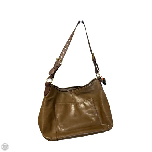 Handbag Leather By Hobo Intl, Size: Medium