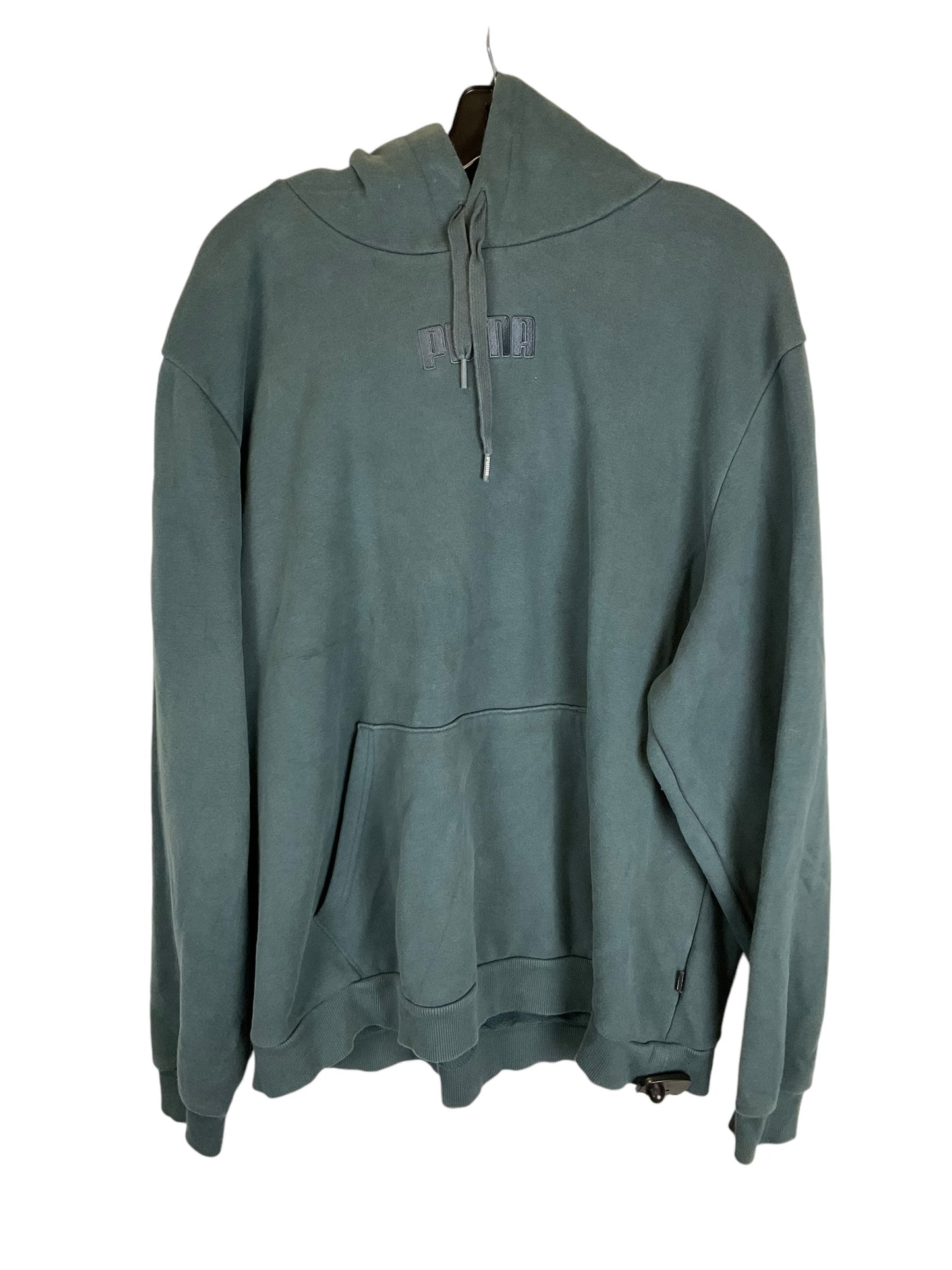 Sweatshirt Hoodie By Puma In Teal, Size: Xxl