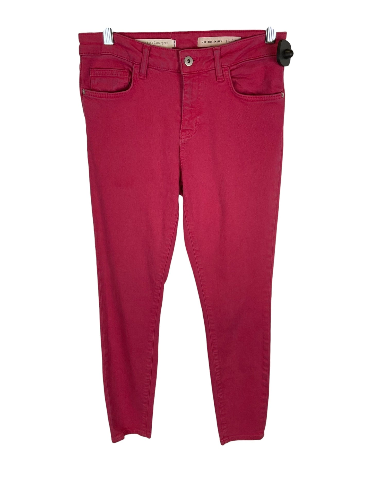 Jeans Skinny By Pilcro In Pink Denim, Size: 6