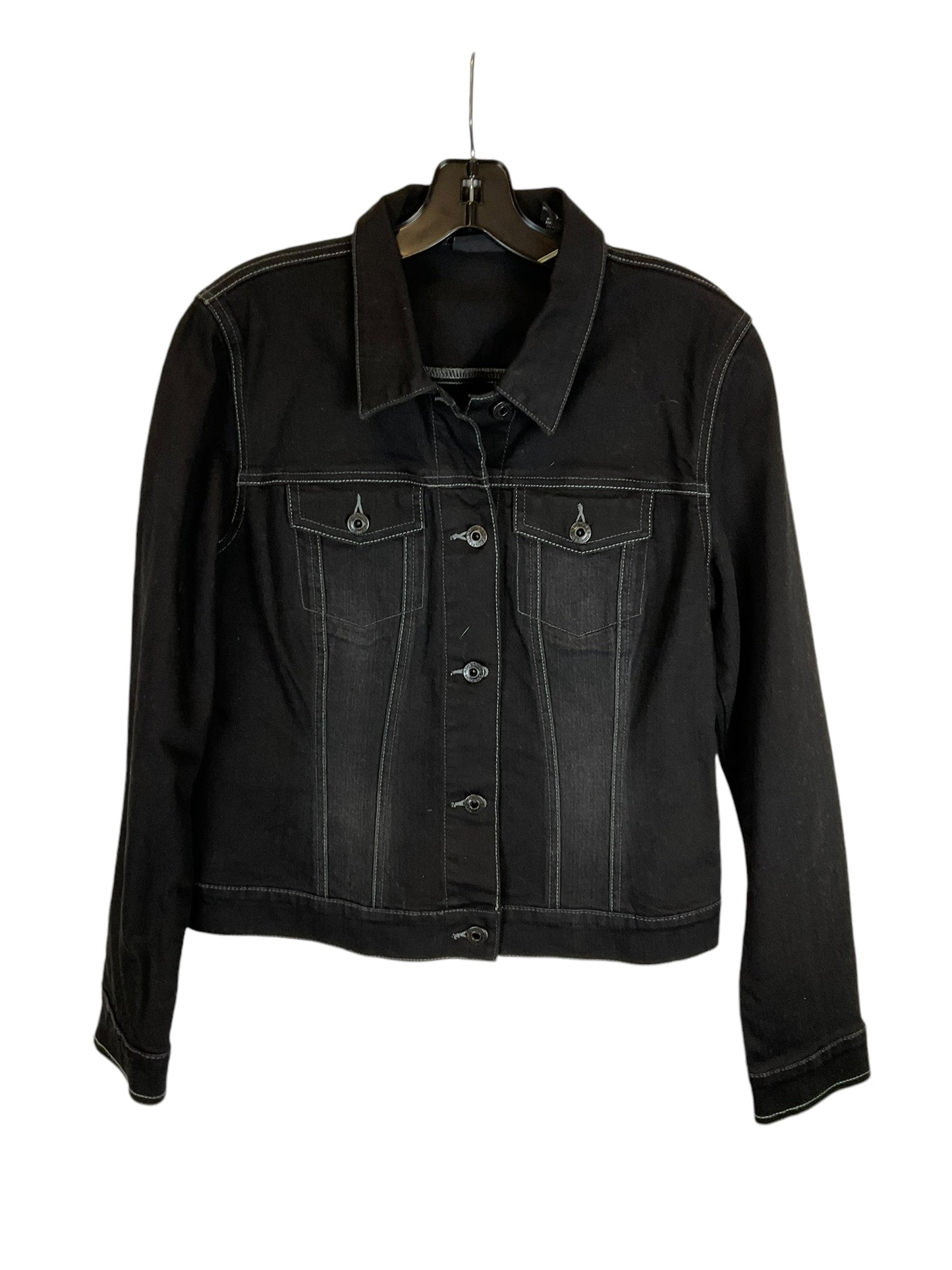 Jacket Denim By New York And Co In Black Denim, Size: M