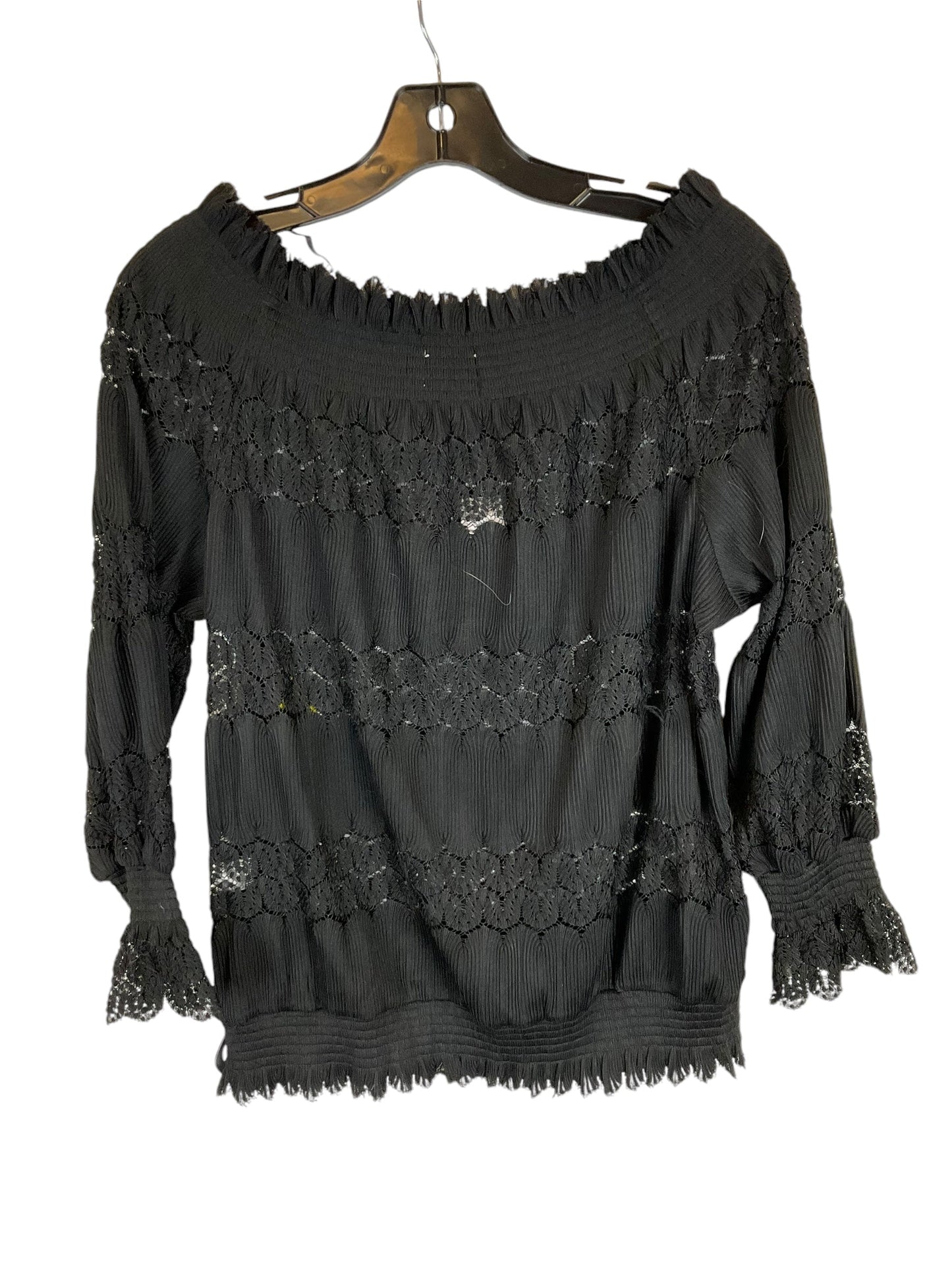 Top Long Sleeve By Anthropologie In Black, Size: M