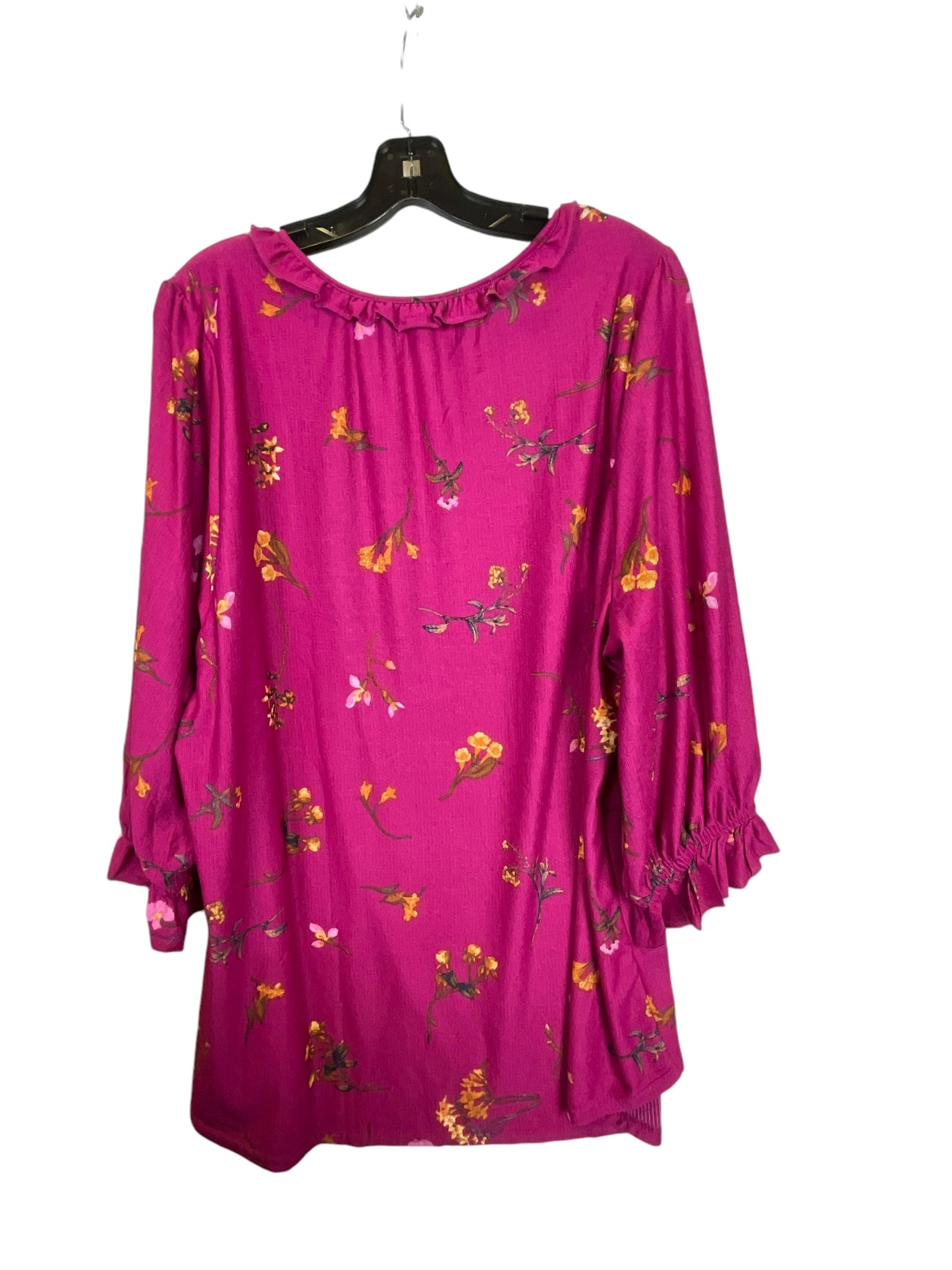 Top Long Sleeve By Melloday In Purple, Size: 2x