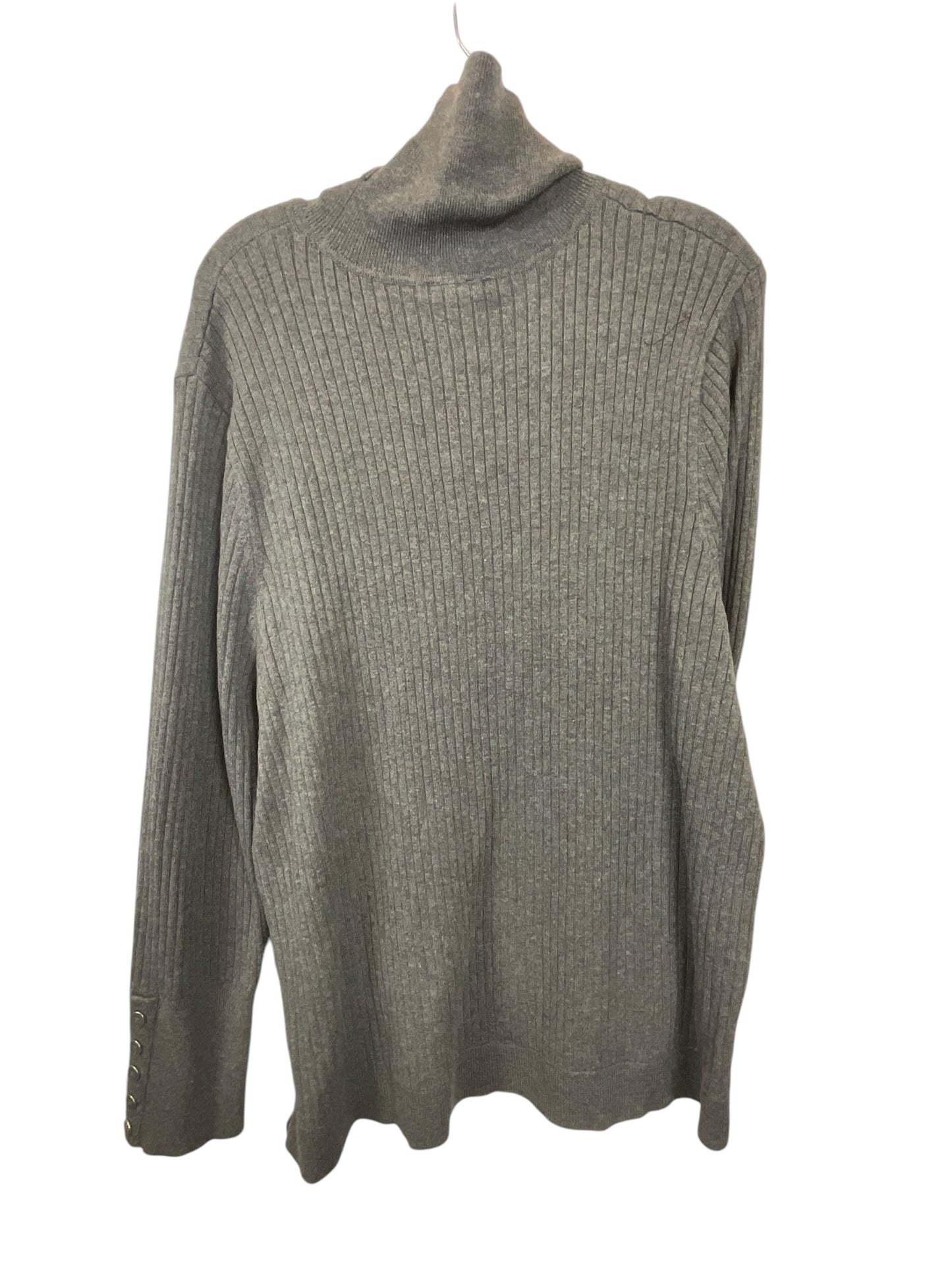 Sweater By Talbots In Grey, Size: 3x