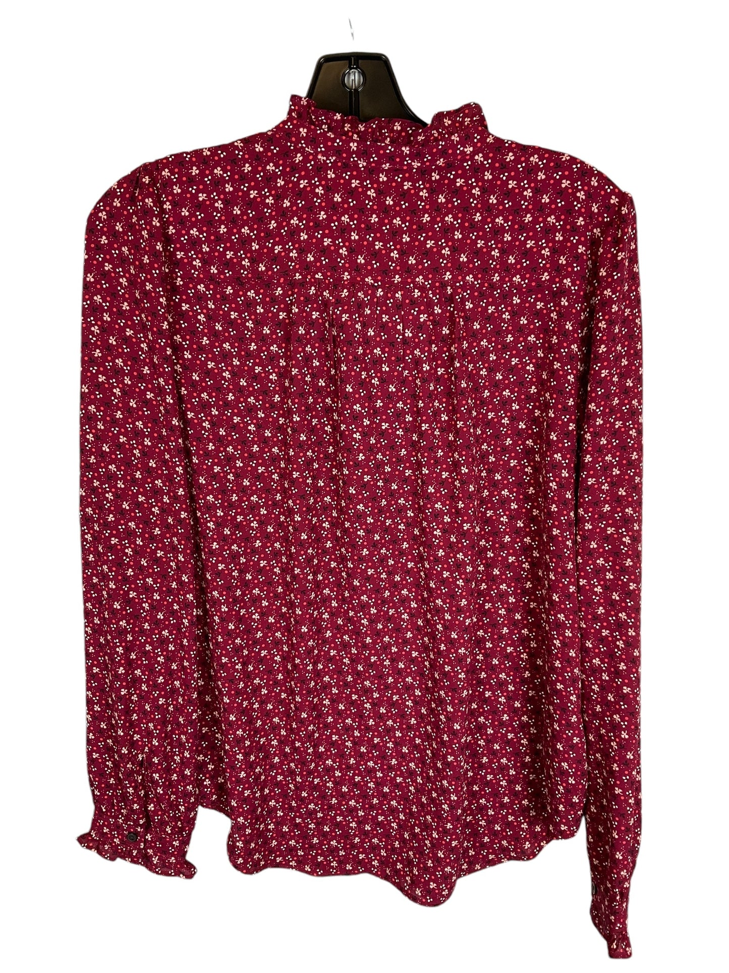 Top Long Sleeve By Loft In Red, Size: S