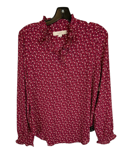 Top Long Sleeve By Loft In Red, Size: S