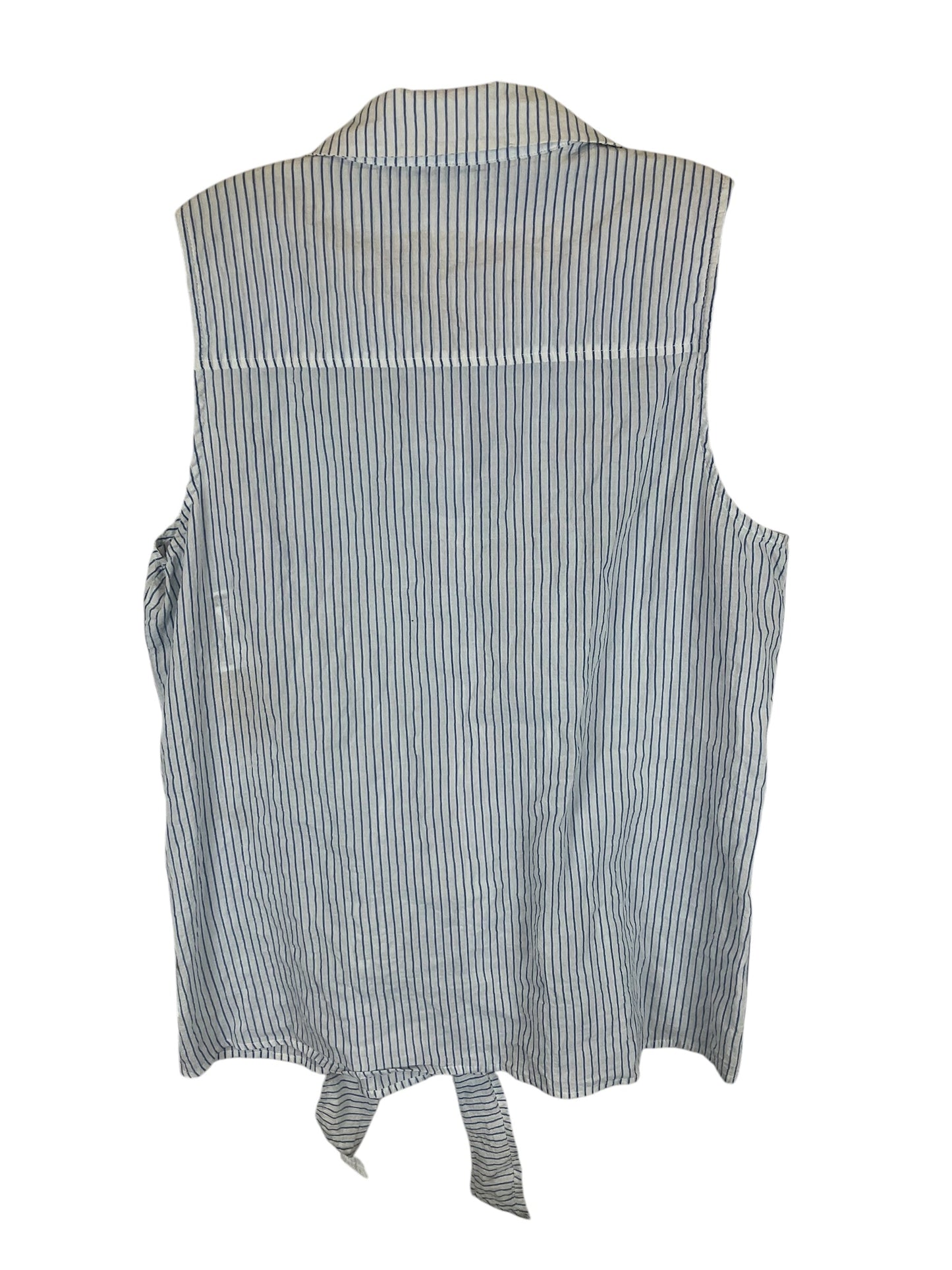 Top Sleeveless Designer By Michael By Michael Kors In Striped Pattern, Size: Xl