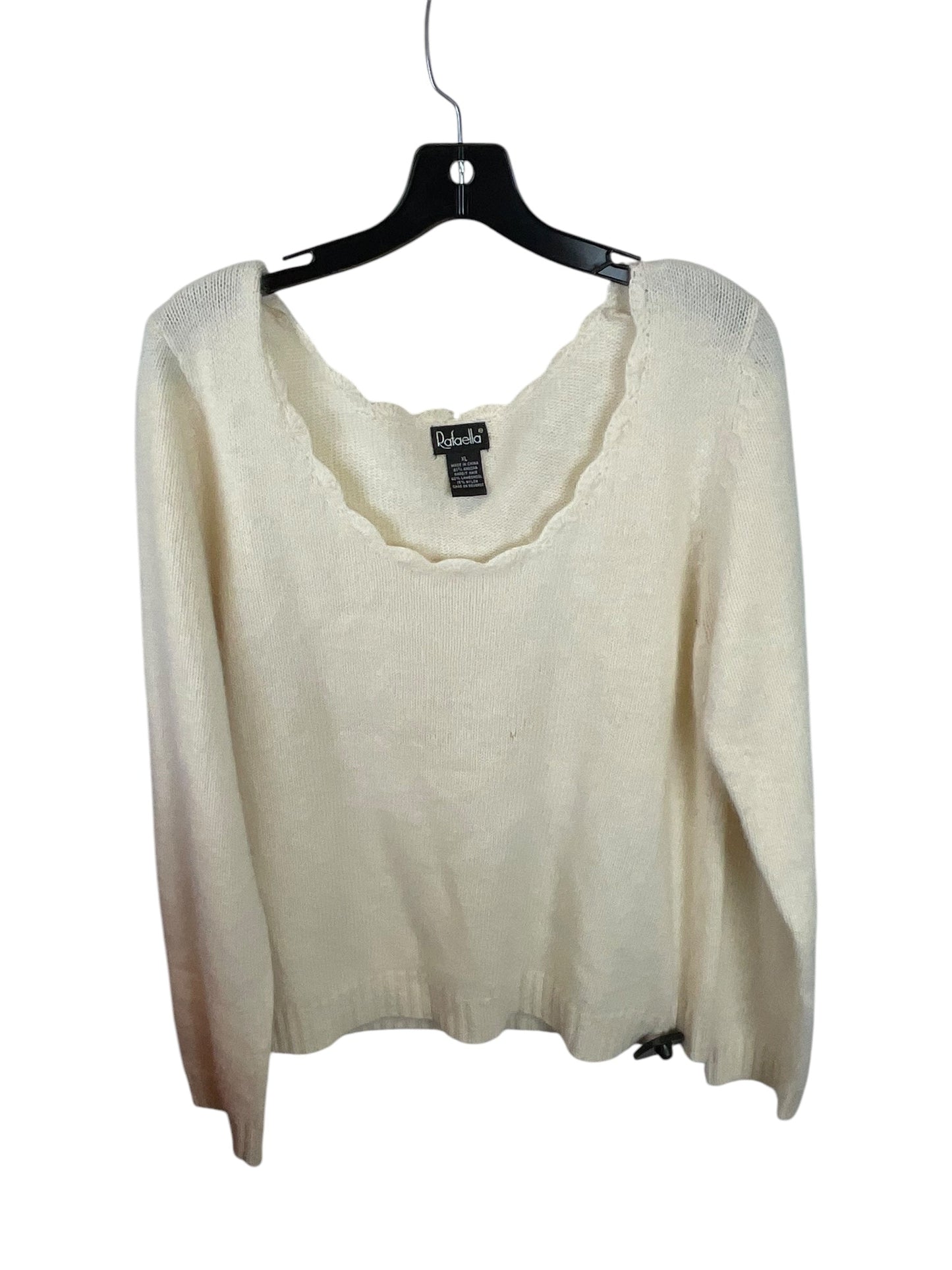 Sweater By Rafaella In Cream, Size: Xl