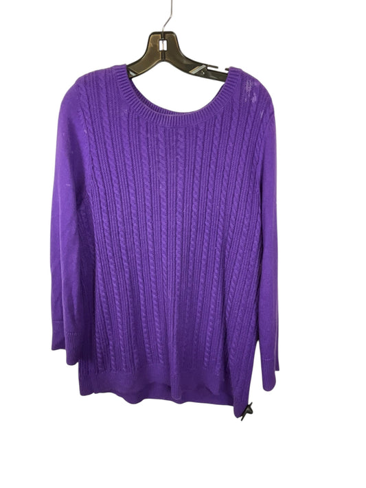 Sweater By Talbots In Purple, Size: 1x