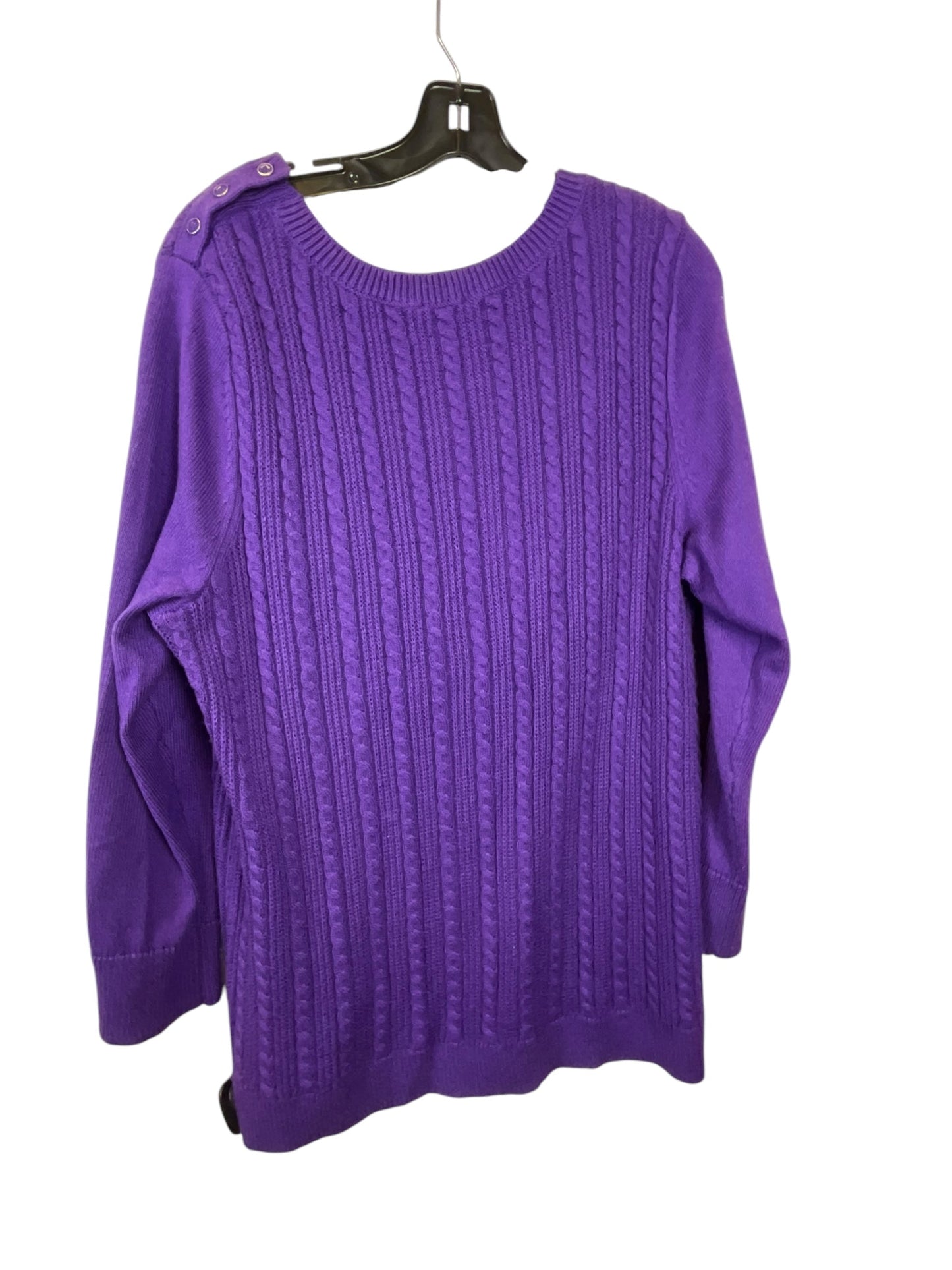 Sweater By Talbots In Purple, Size: 1x