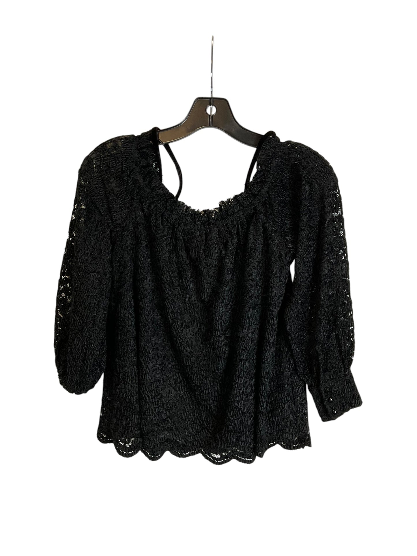 Top Long Sleeve By Eri + Ali In Black, Size: Xs