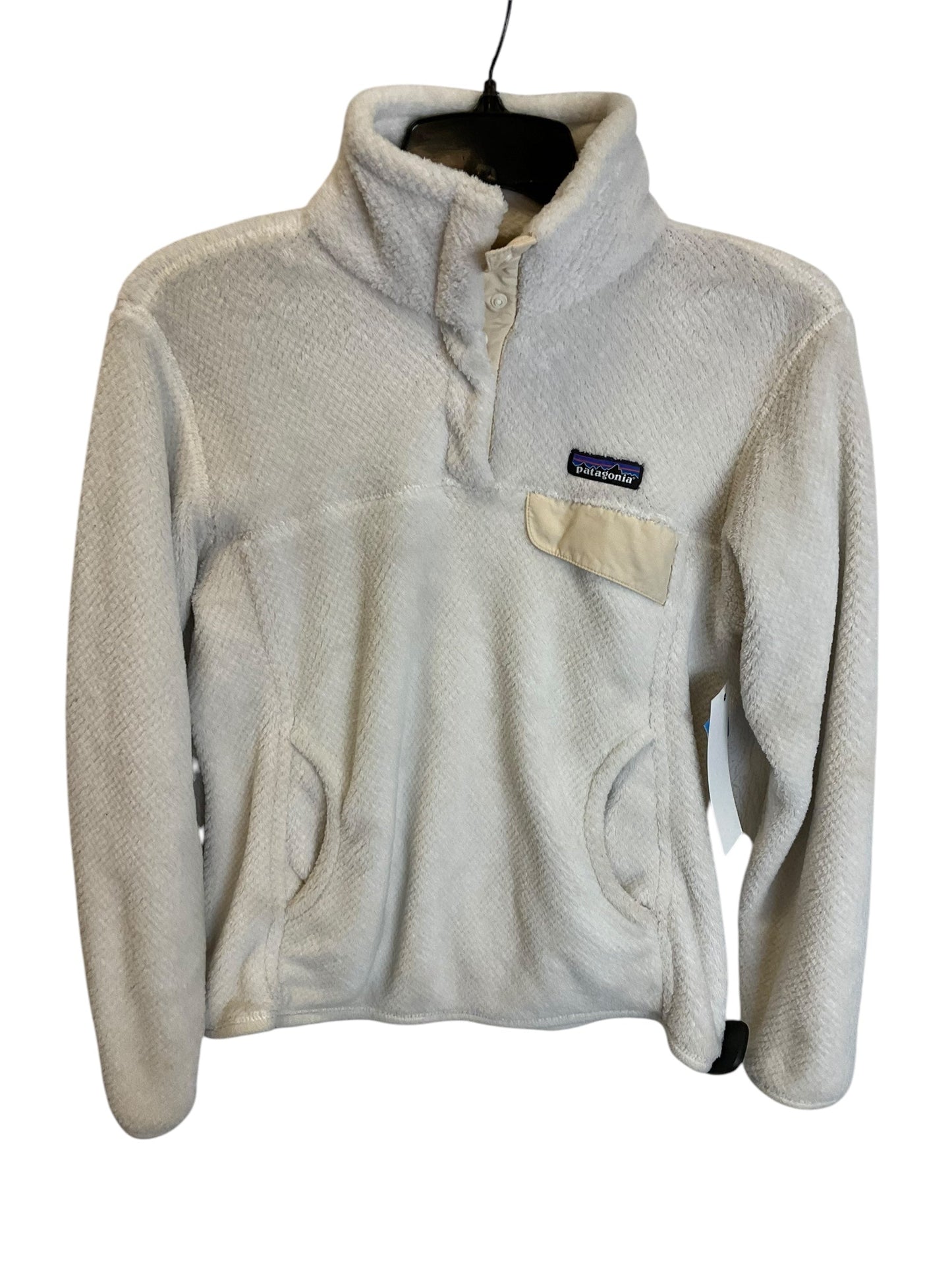 Sweatshirt Collar By Patagonia In Cream, Size: S